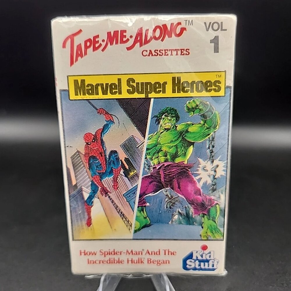 1986 Marvel Super Heroes cassette Tape-Me Along Vol 1 - BRAND NEW SEALED RARE